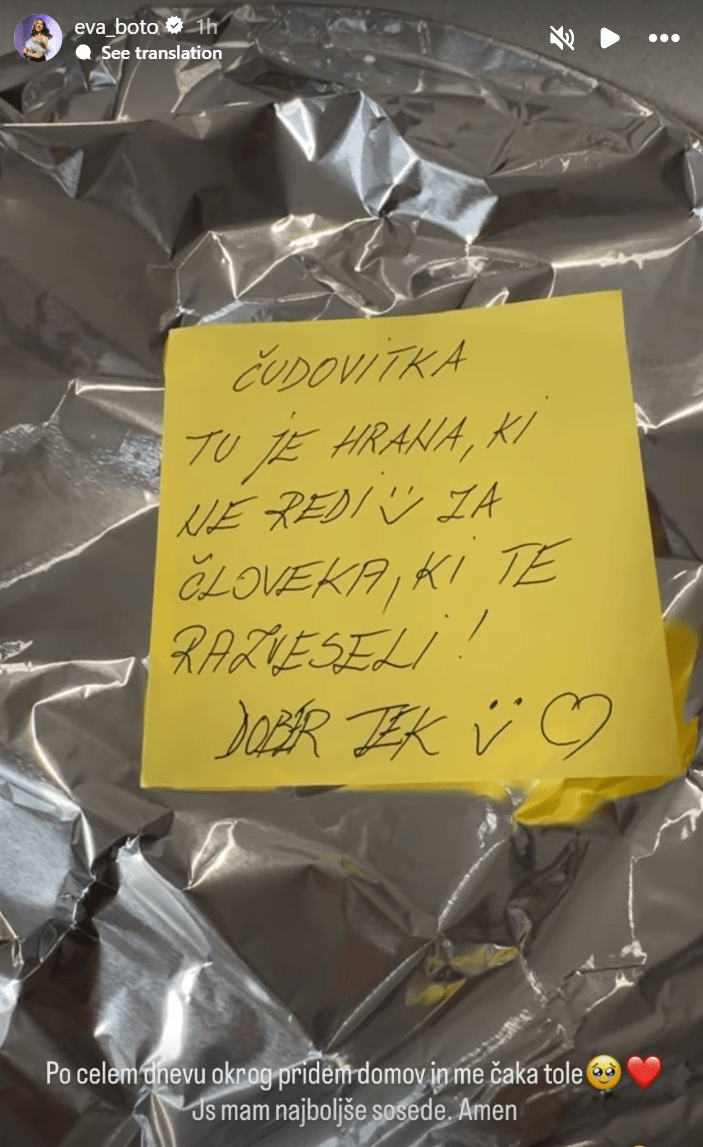 Eva Boto ima najboljše sosede