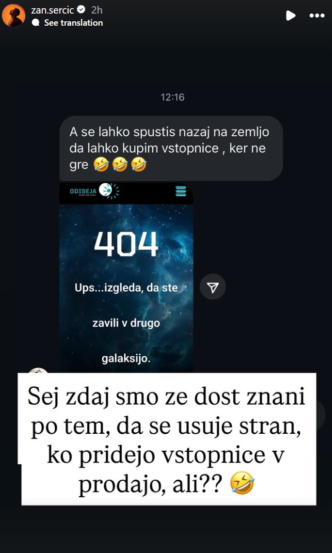 Žan Serčič je povzročil kolaps