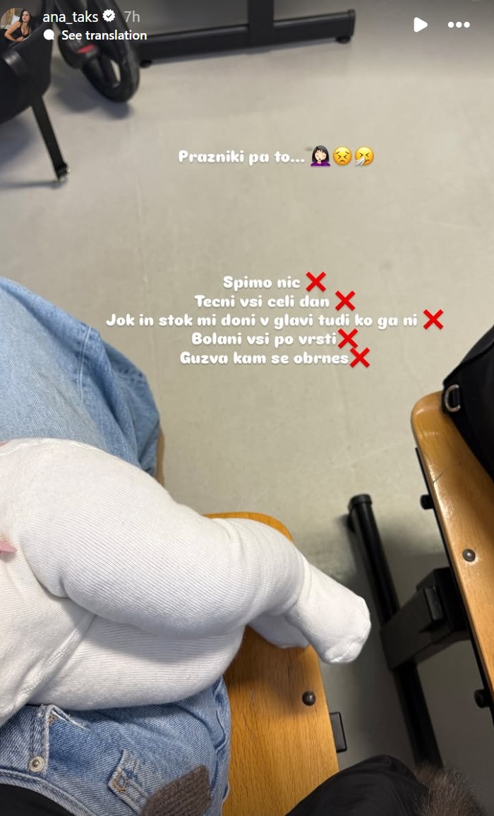 Ana Pusovnik Taks in težave med prazniki