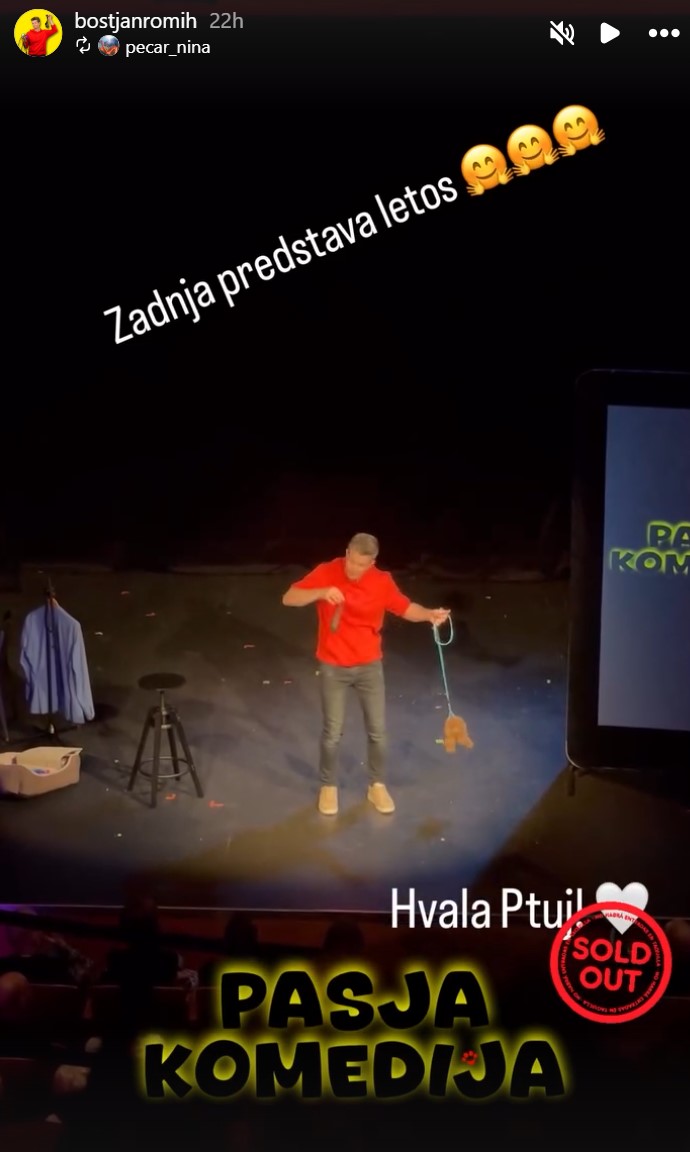 Boštjan Romih s še zadnjo predstavo