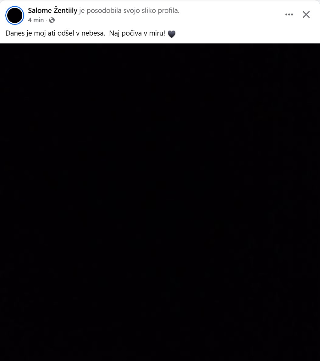 Novico je sporočila na družbenih omrežjih. Vir: Instagram