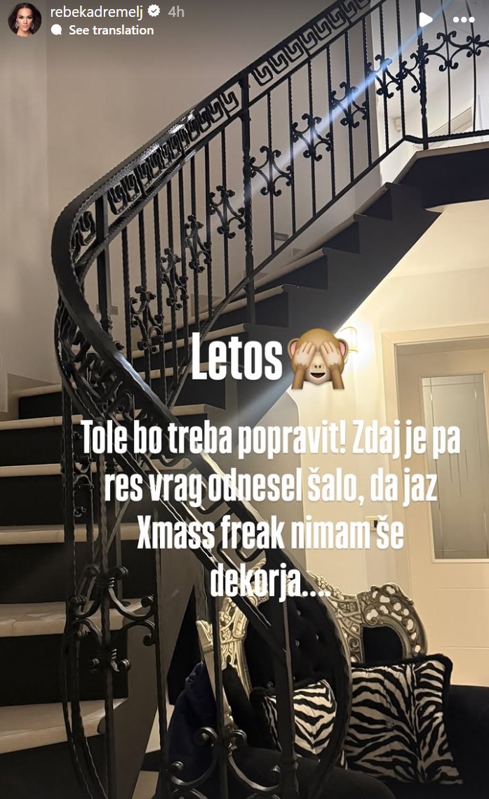 Rebeka še ni okrasila hiše