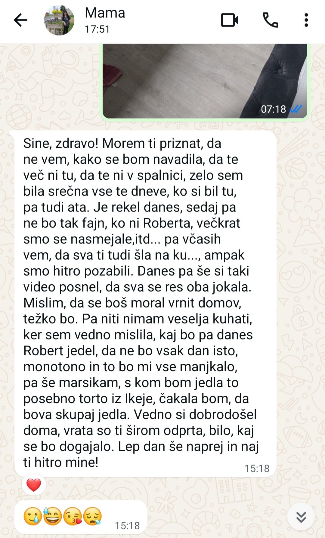 Sporočilo mame, ki je v jok spravilo mnoge