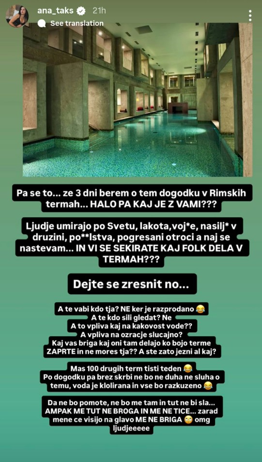 Ana Pusovnik Taks o situaciji s termami