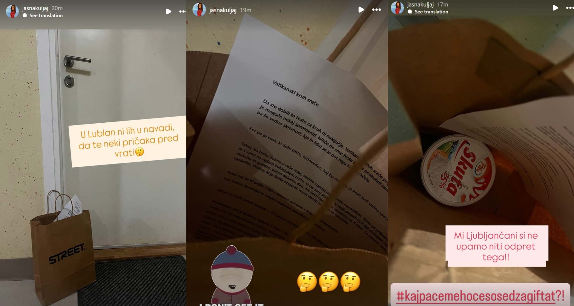 Jasna Kuljaj je dobila vatikanski kruh sreče. Vir: Instagram