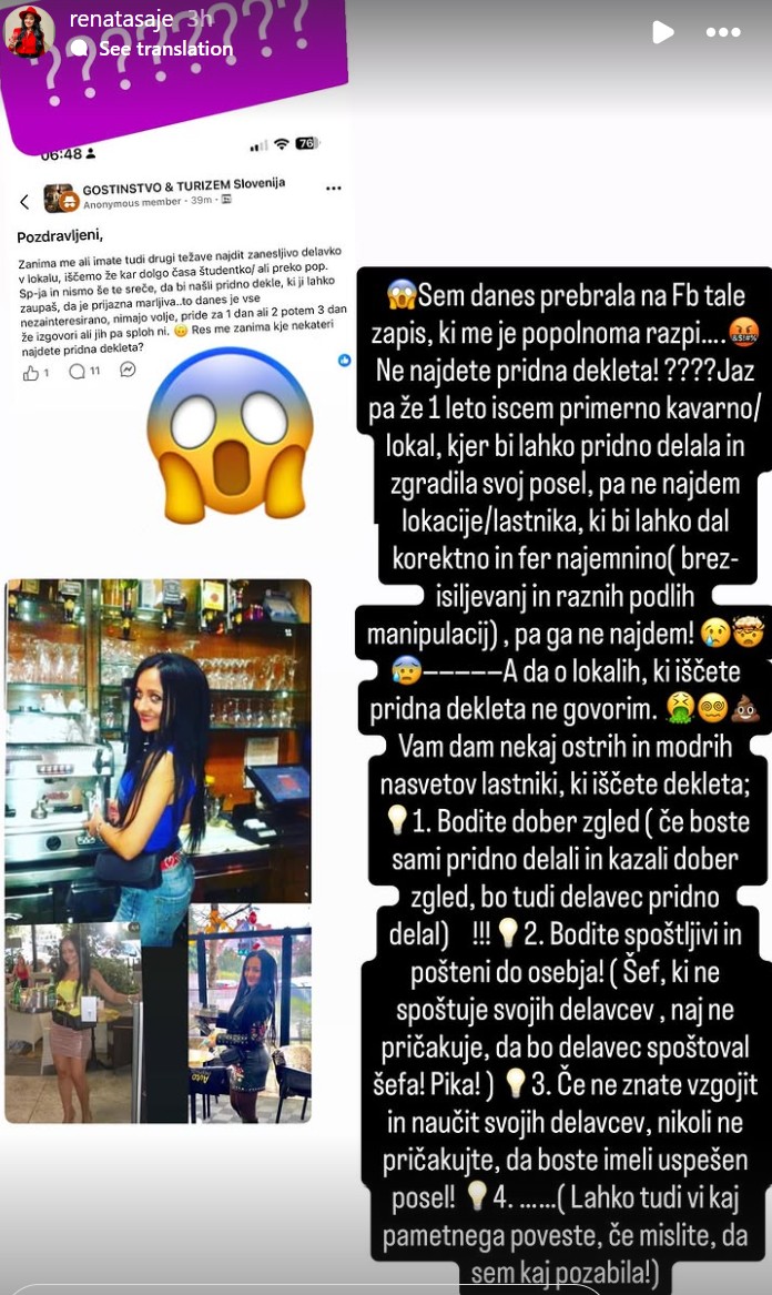 Renata Saje in njen zapis