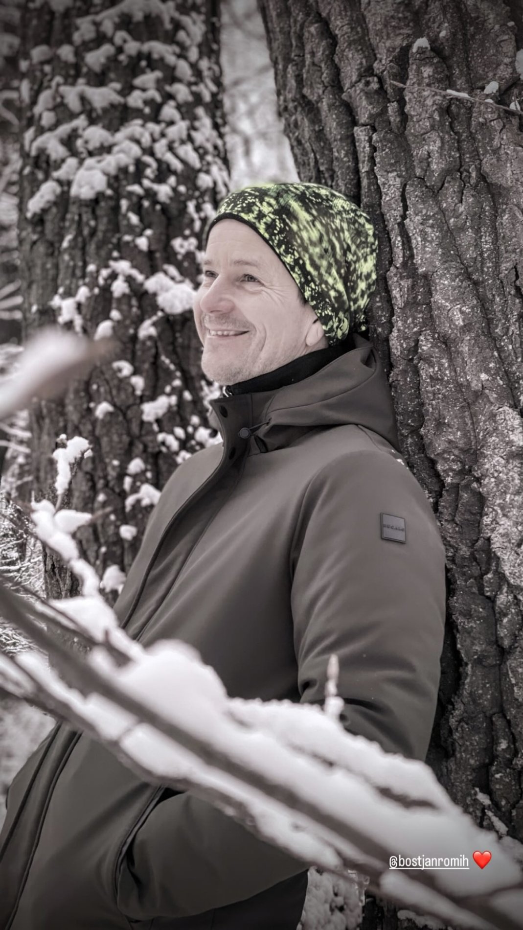 Boštjan Romih uživa v naravi. Vir: Instagram