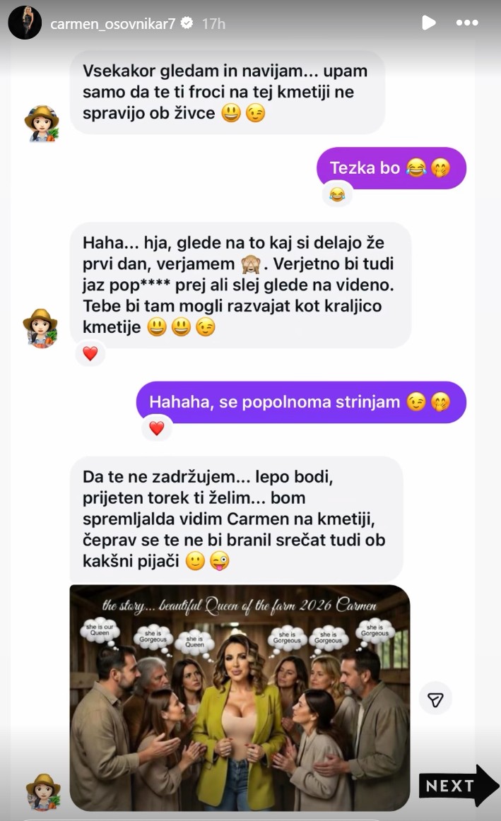 Carmen Osovnikar je napisala, da bo težka
