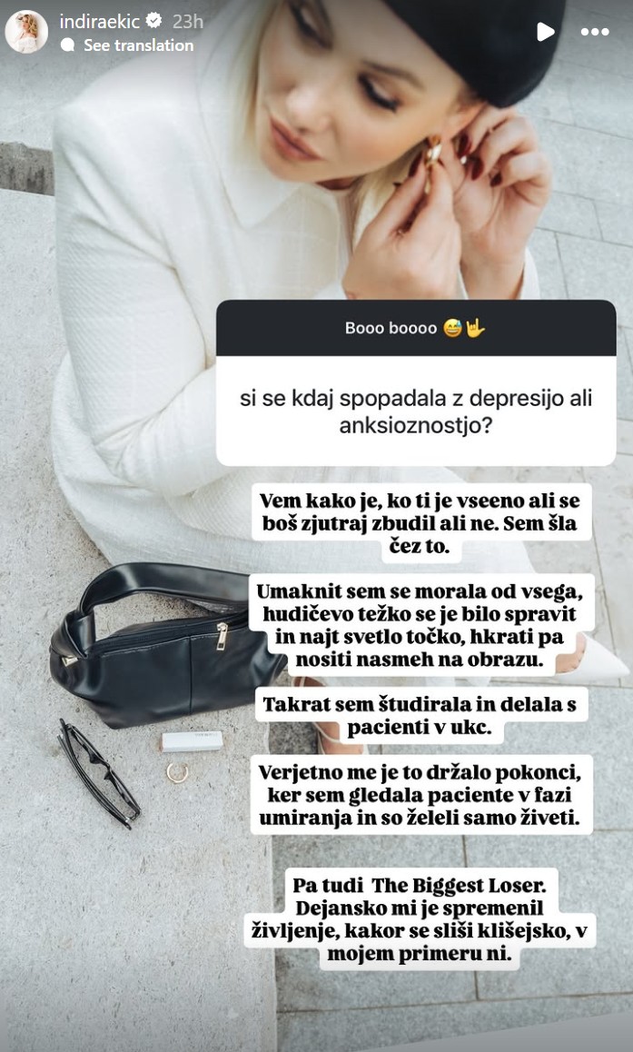 Indira Ekić je spregovorila o depresiji