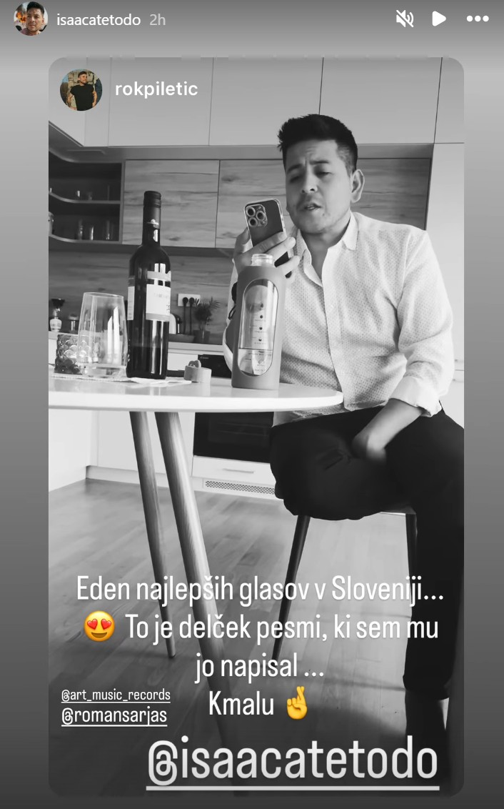 Rok Piletič je izdal svojega glasbenega kolega. Vir: Instagram