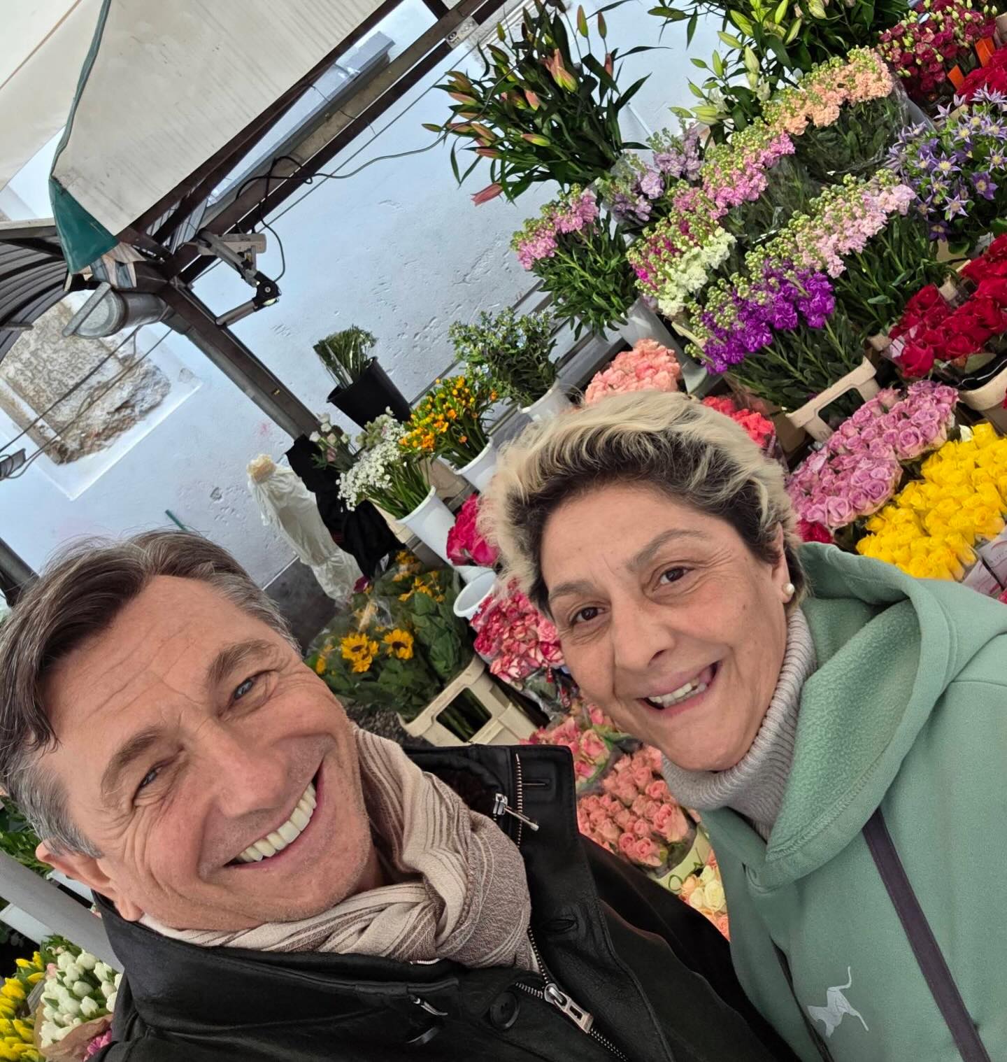 Borut Pahor in Marina. Vir: Instagram