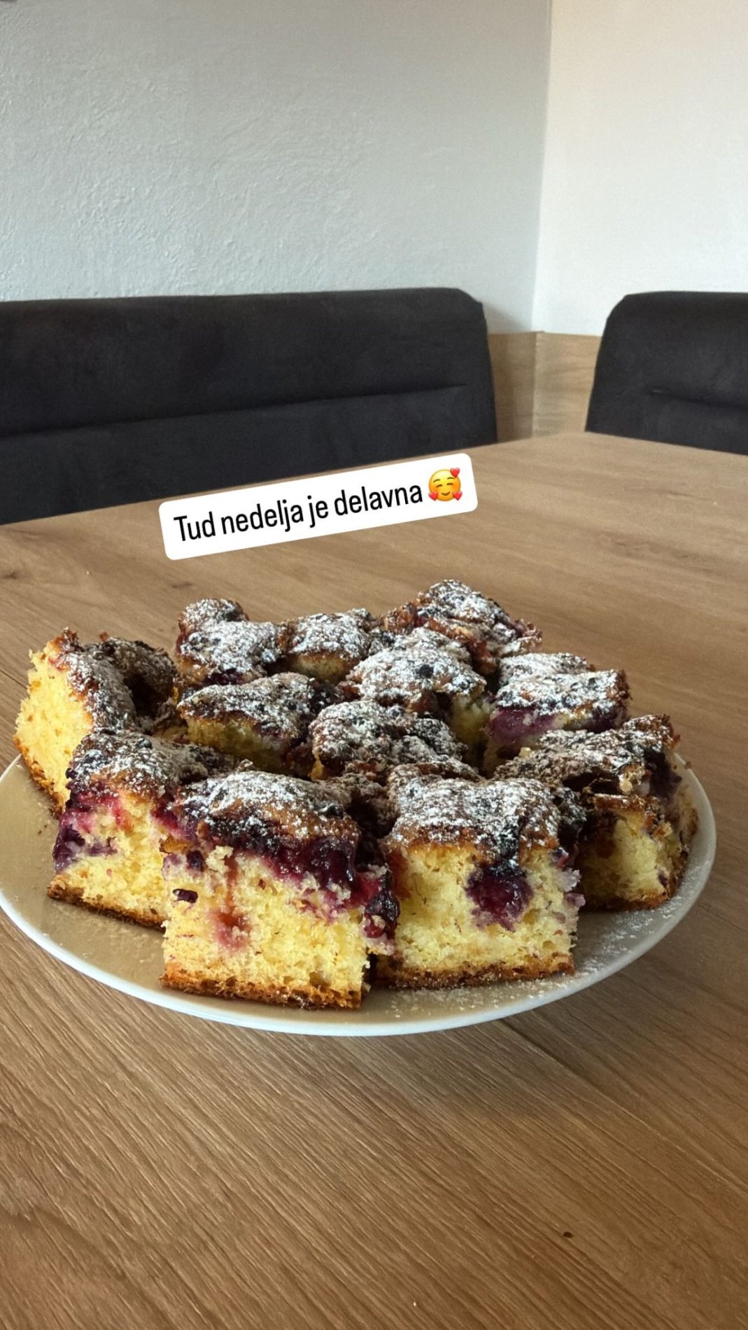 Patricija Salobir je pekla na nedeljo. Vir: Instagram