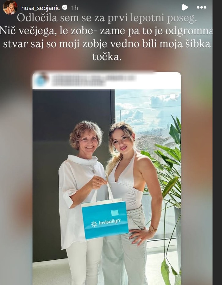 Nuša Šebjanič lepotni poseg