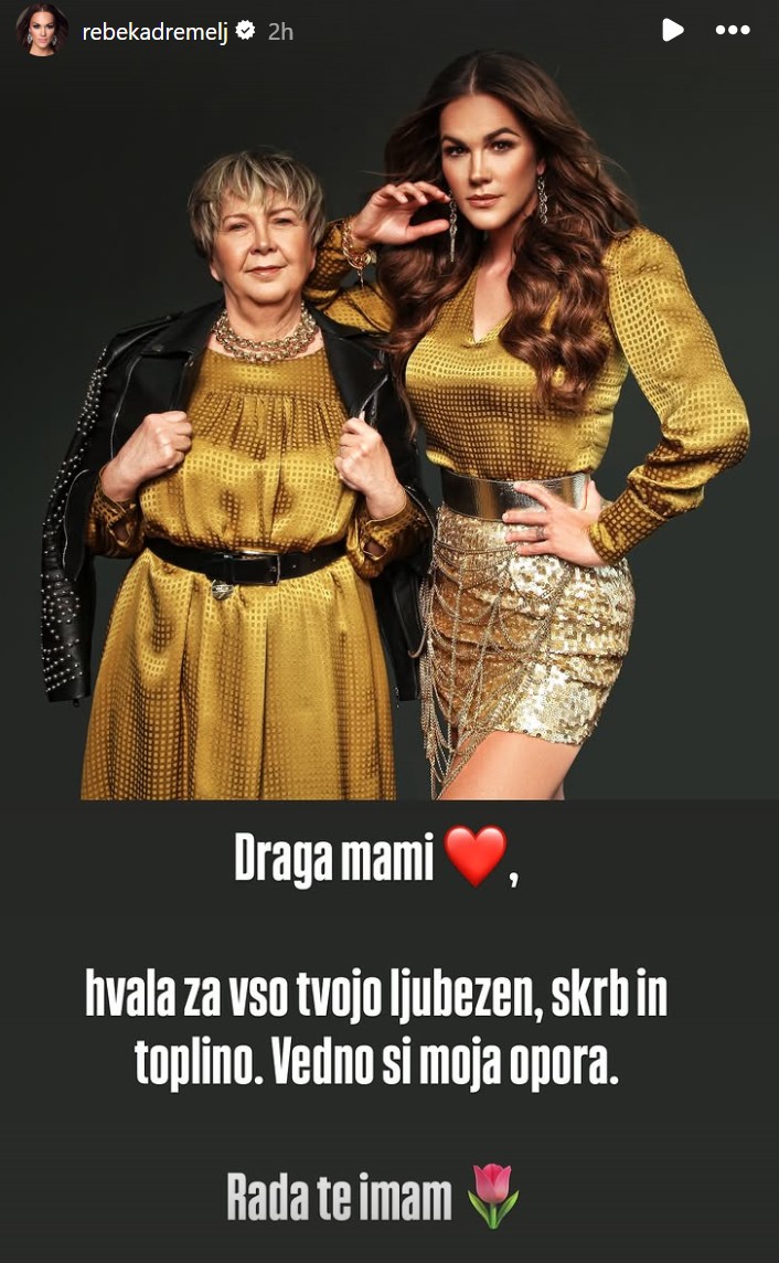 Rebeka Dremelj in njena mama
