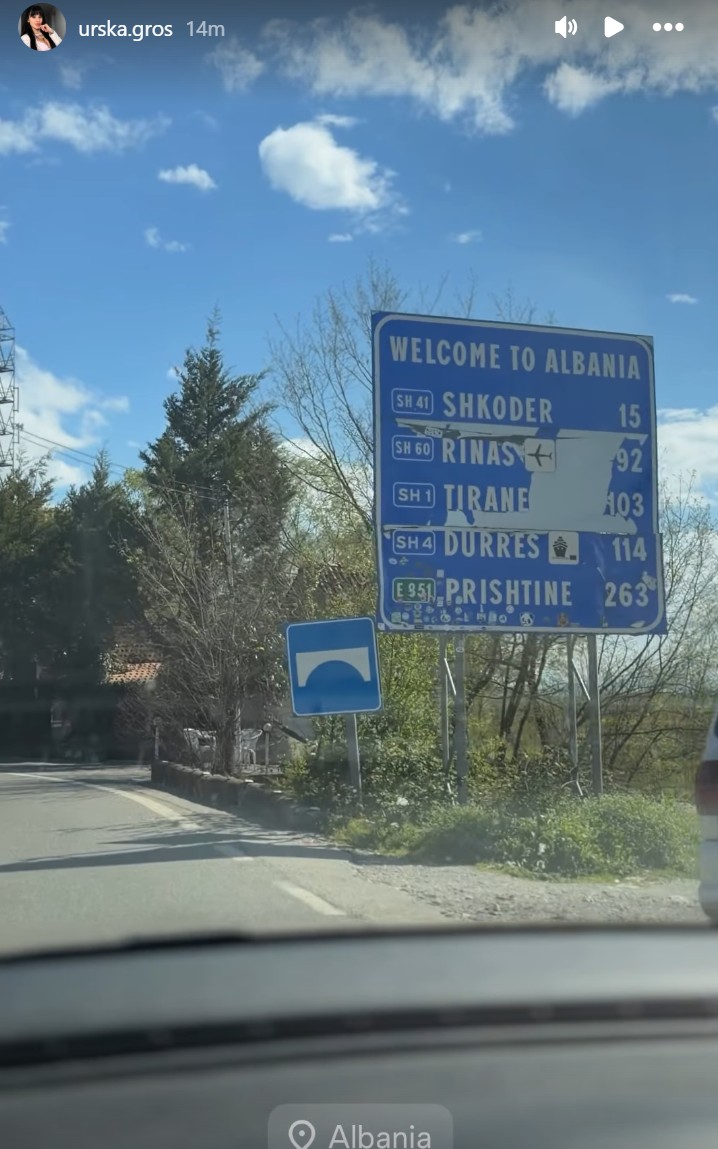 Urška Gros se je javila iz Albanije. Vir: Instagram