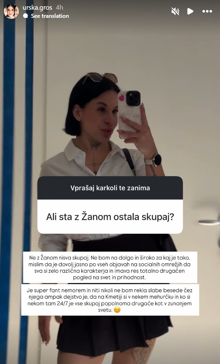 Zakaj Urška in Žan nista ostala skupaj