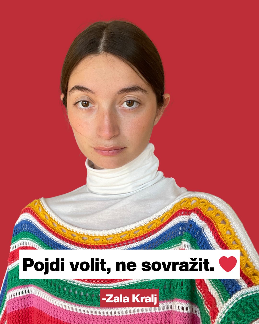 Zala Kralj je pozvala k volitvam. Vir: Instagram