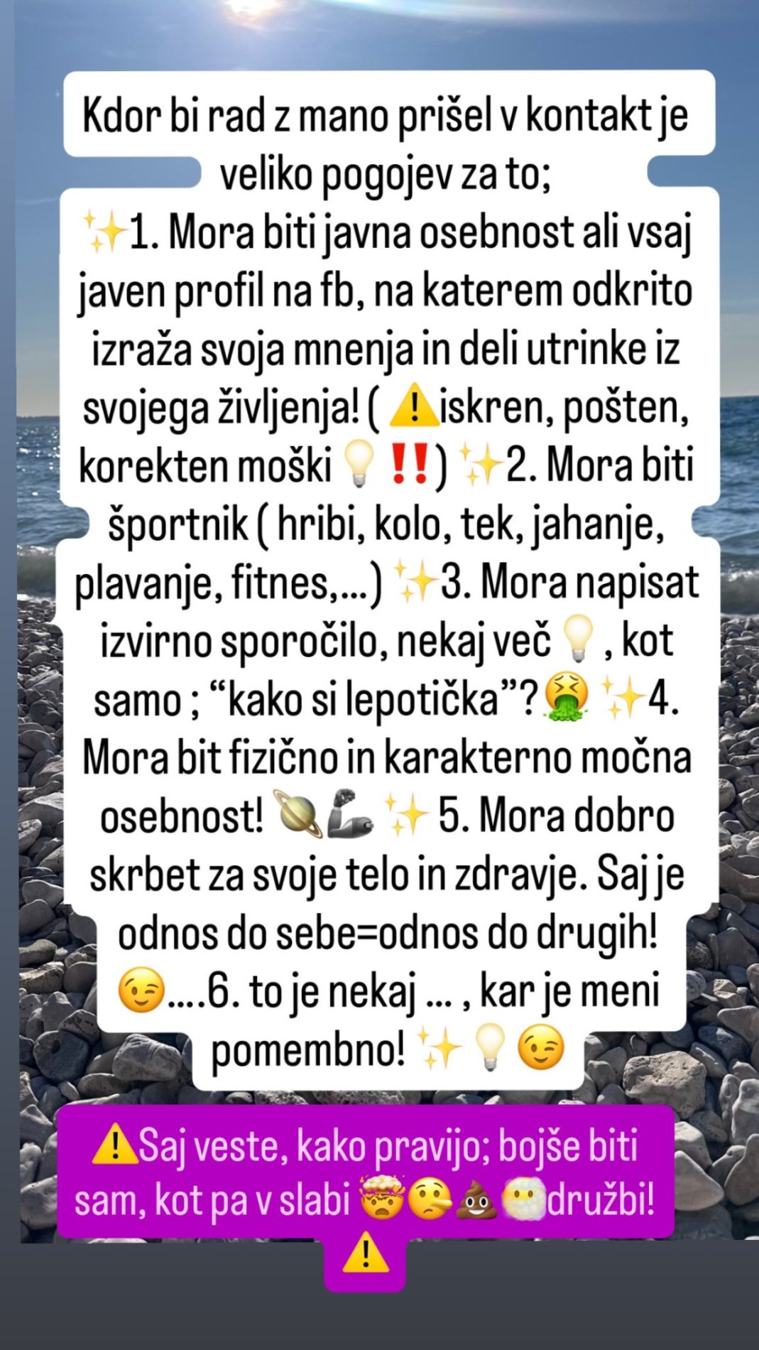 Renata Saje postavlja jasne meje. Vir: Instagram
