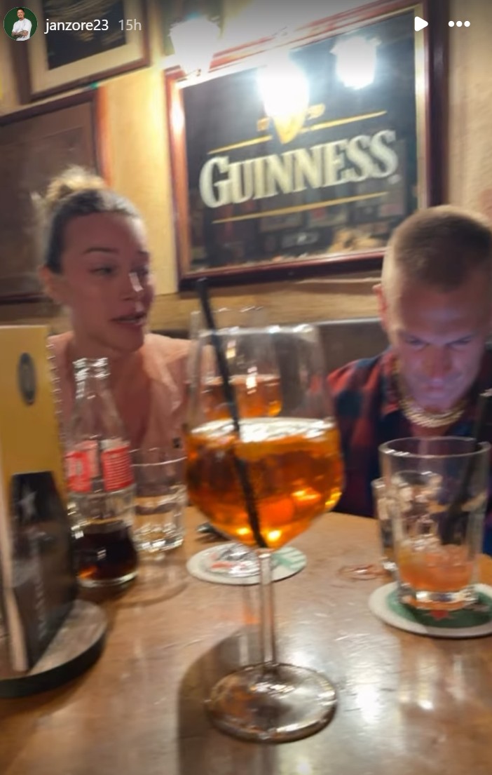Pia in Igor skupaj na pijački