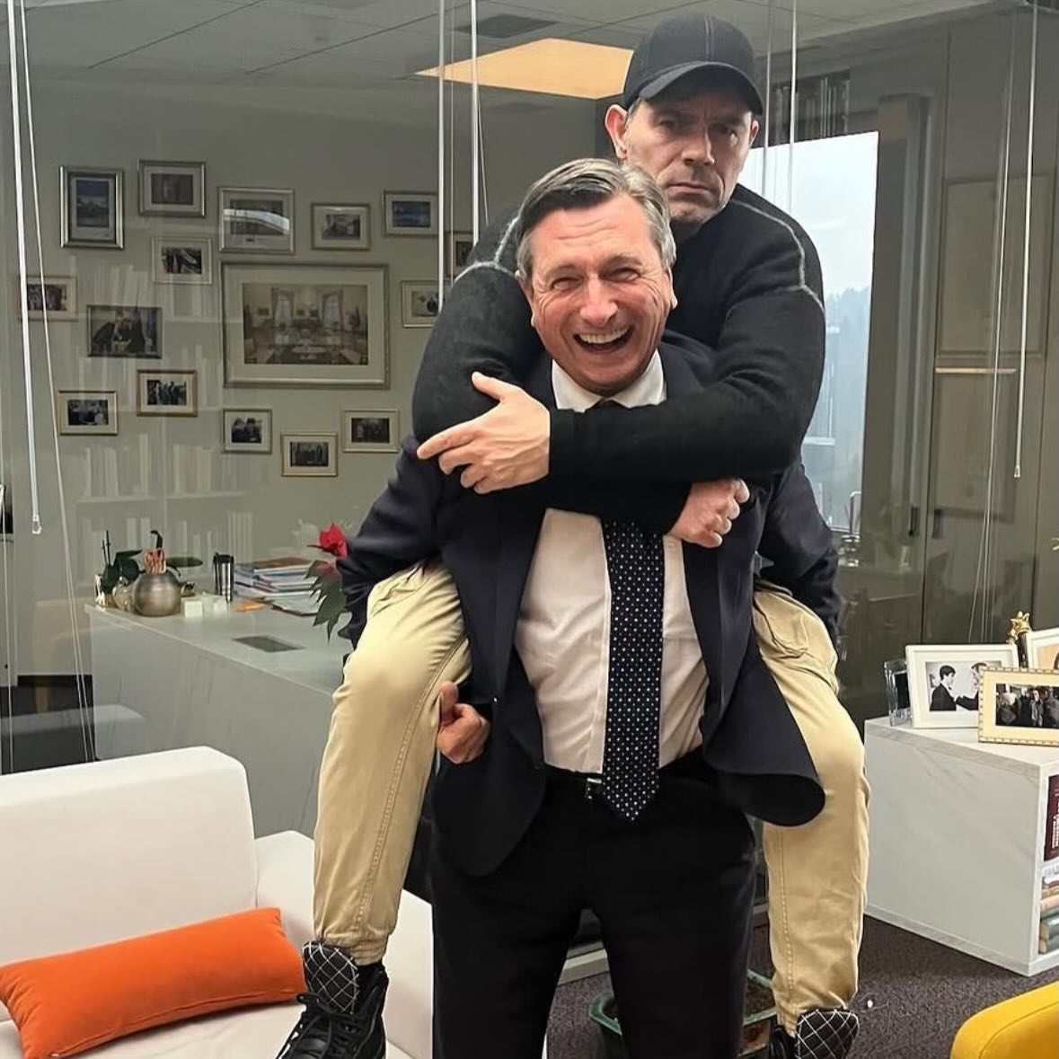 Pahor in Bizovičar. Vir: Instagram