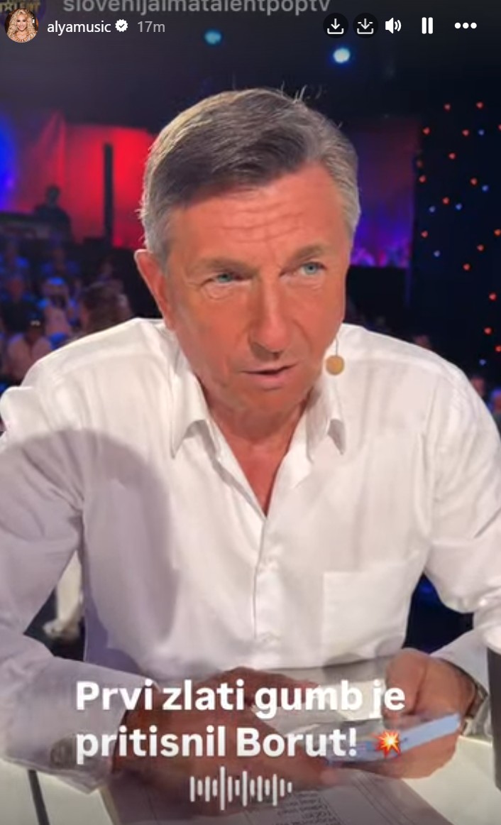 Pahor je že pritisnil zlati gumb. Vir:Instagram