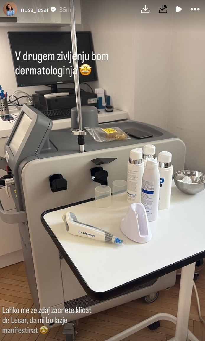 Nuša Lesar bi bila dermatologinja. Vir: Instagram