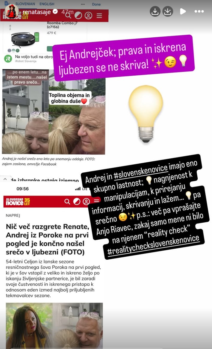 Renata o Andrejevi novi ljubezni