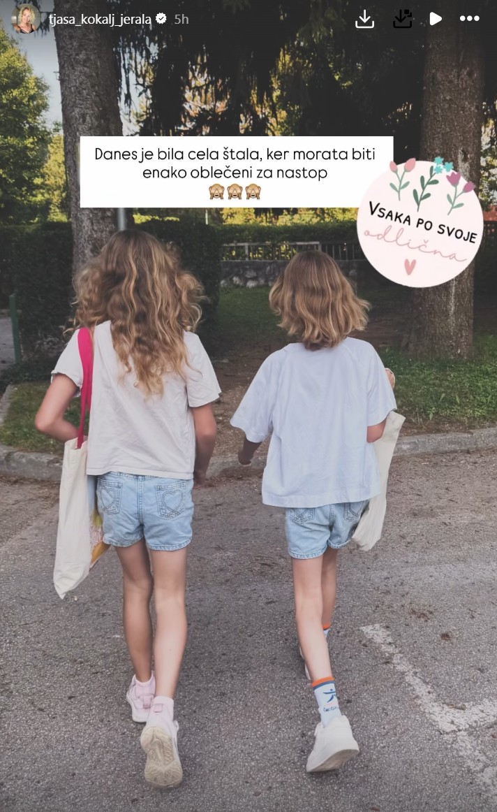 Hčeri Tjaše Kokalj Jerala. Vir: Instagram