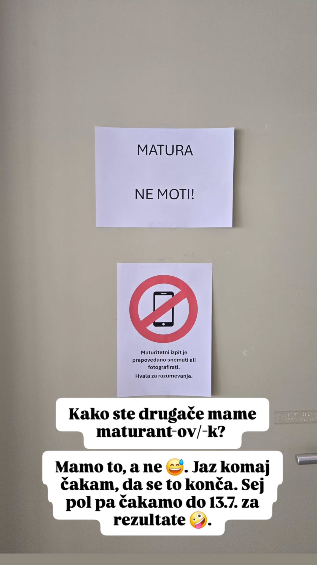 Alenka je na trnih. Vir: Instagram