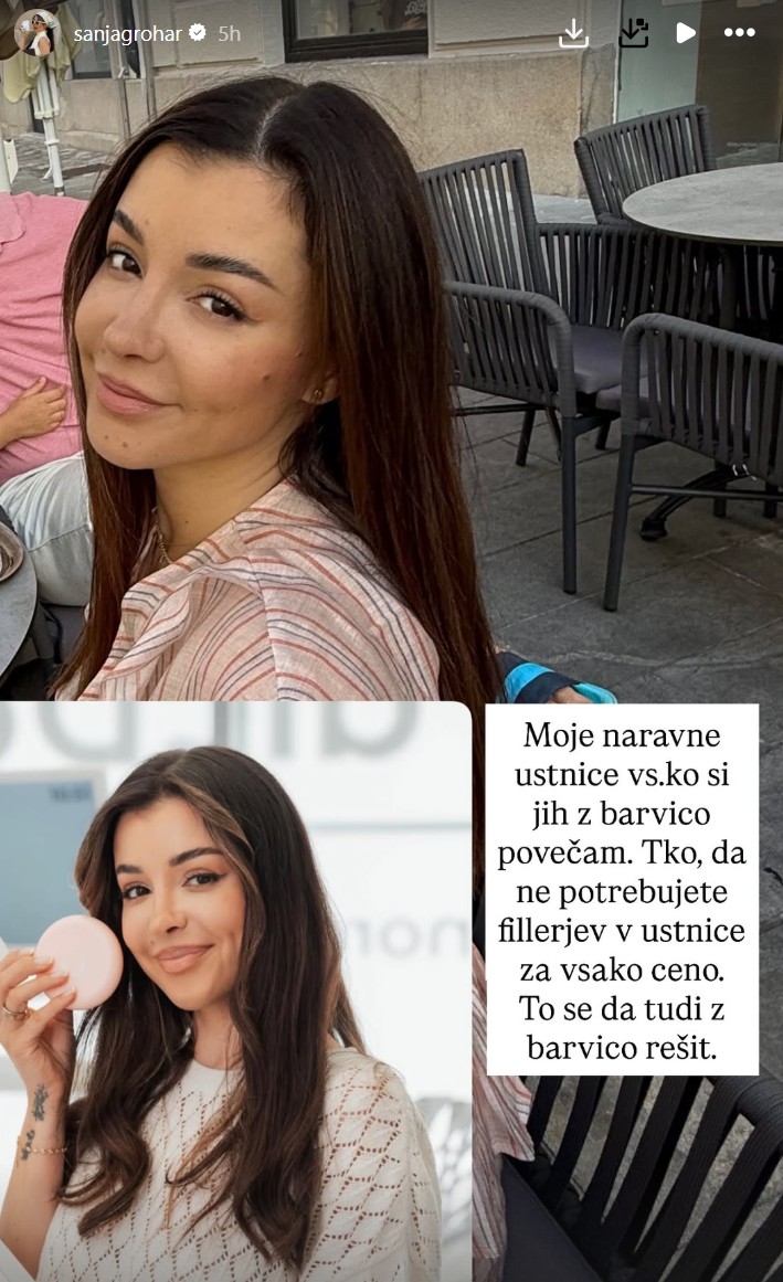 Sanja Grohar in njene ustnice
