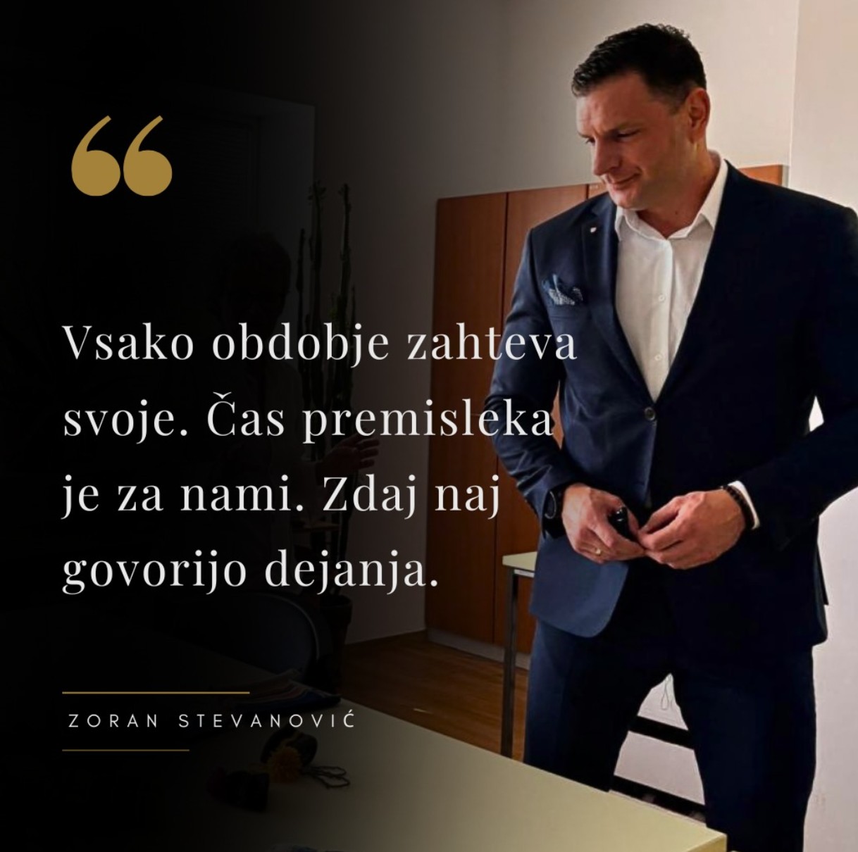 Stevanović bo prešel k dejanjem