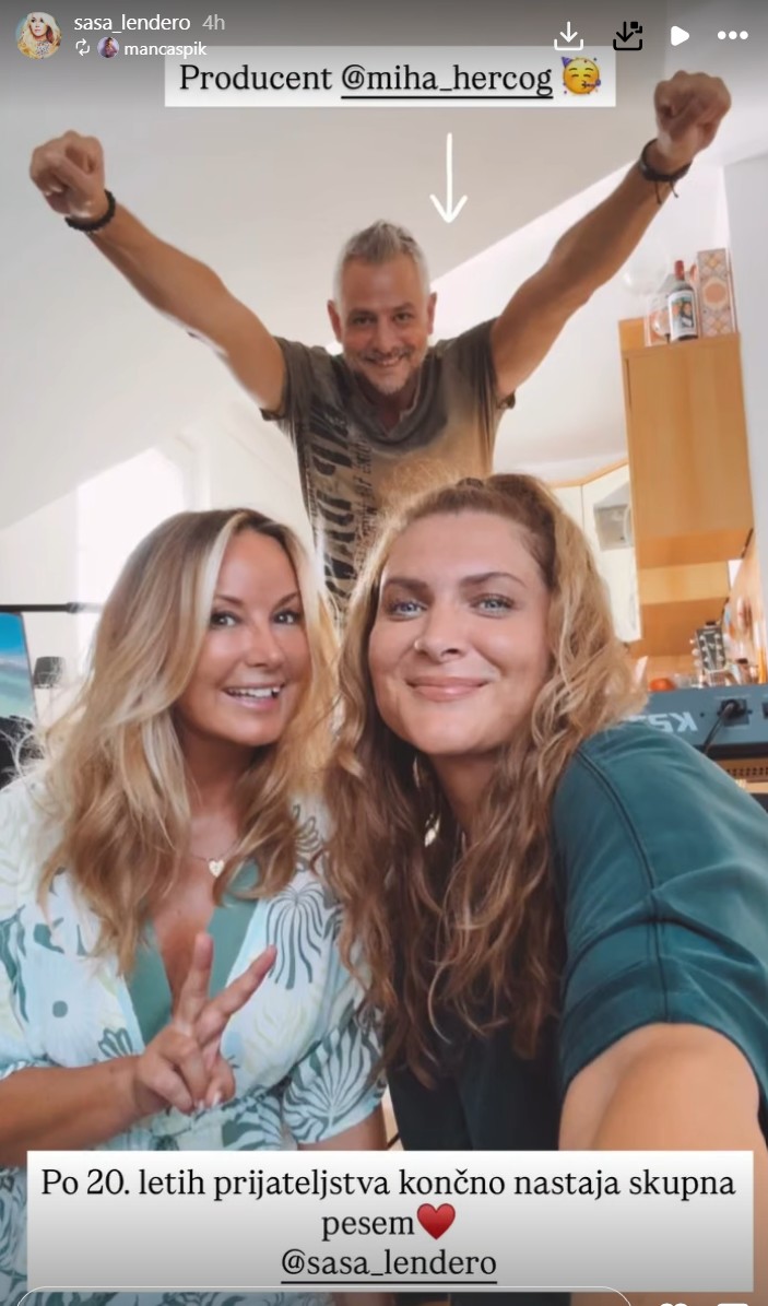 Ustvarili sta novo pesem. Vir: Instagram