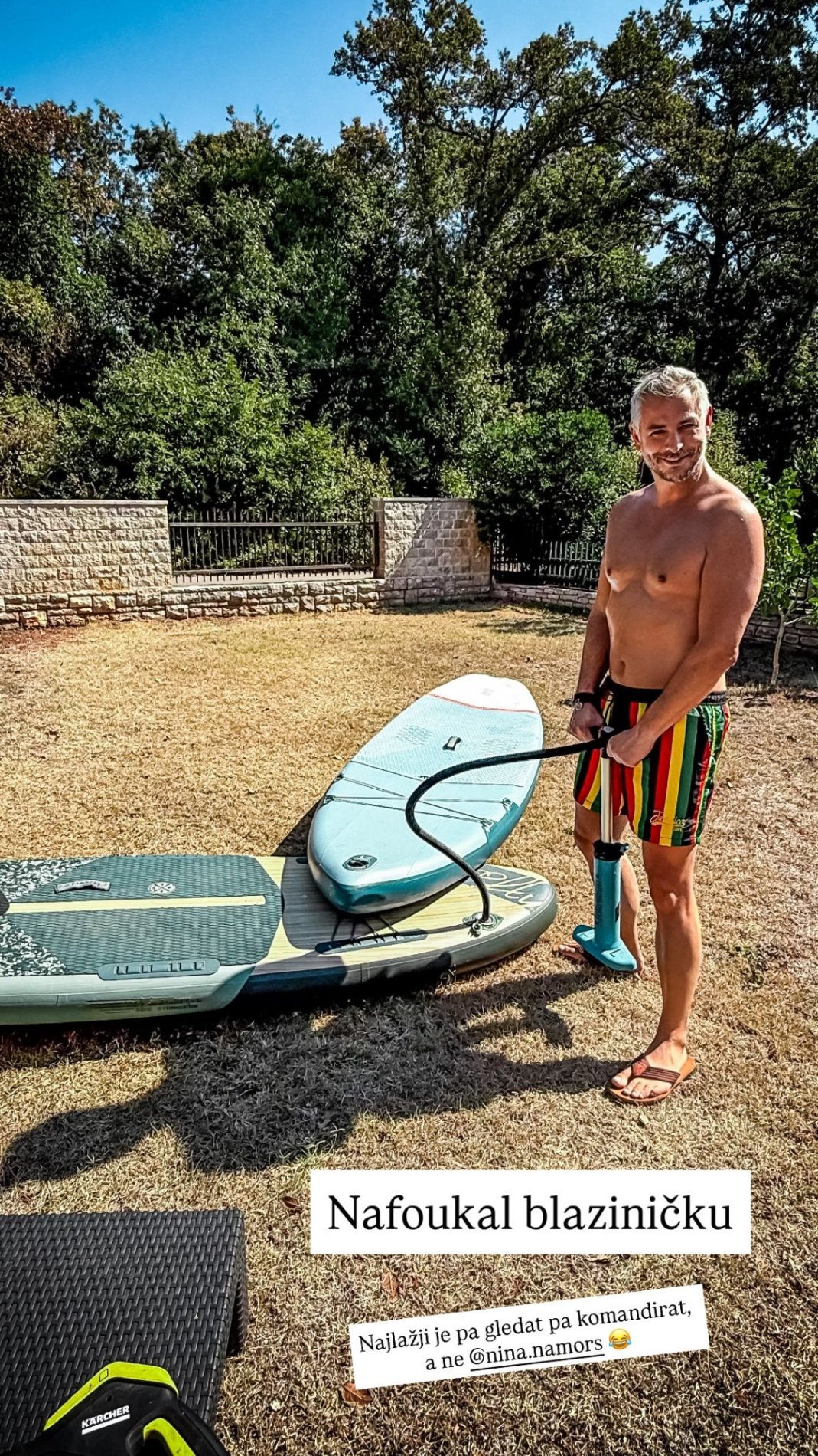 Miha Hercog med delom. Vir: Instagram