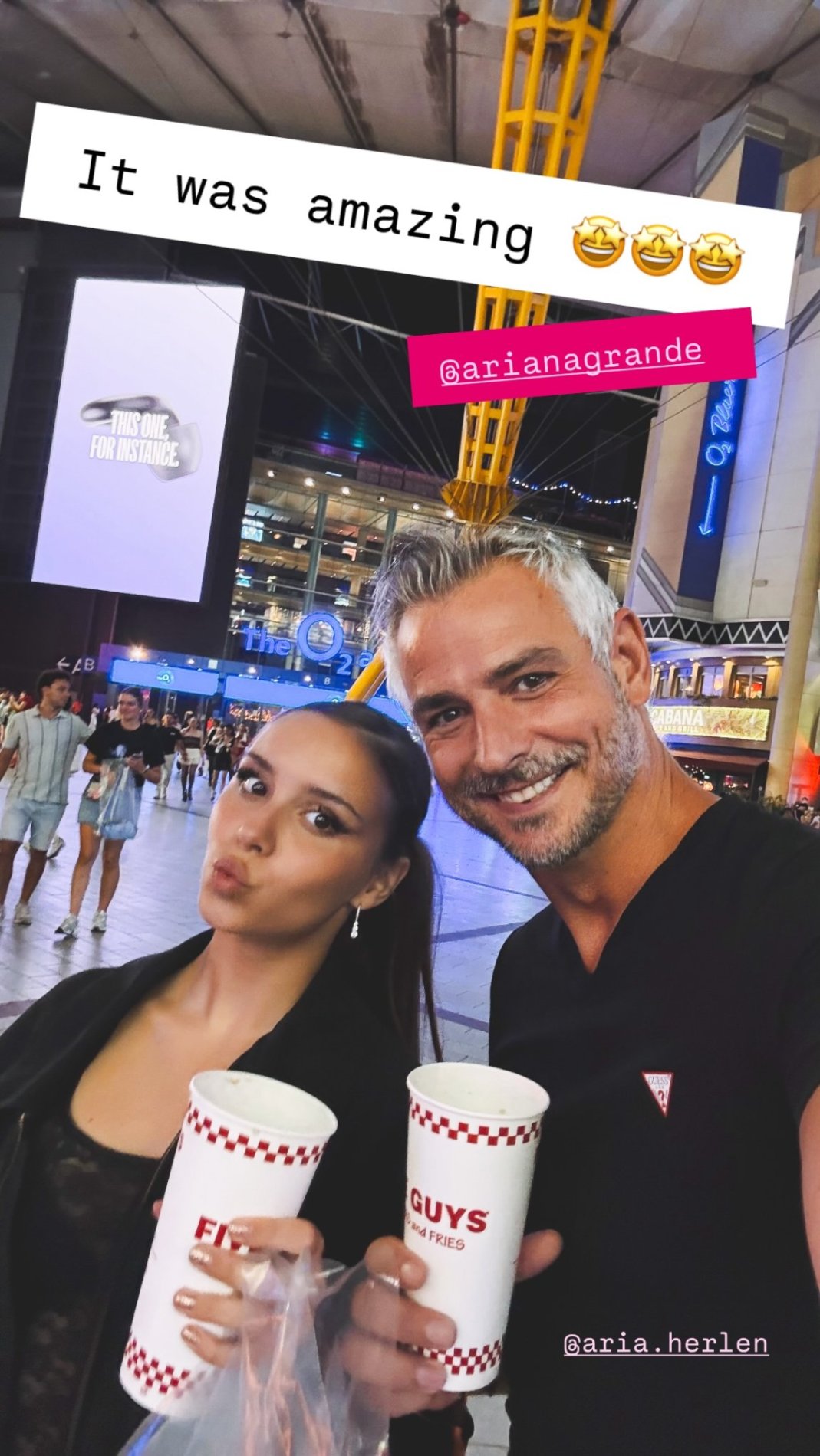 Miha in Aria na koncertu. Vir: Instagram