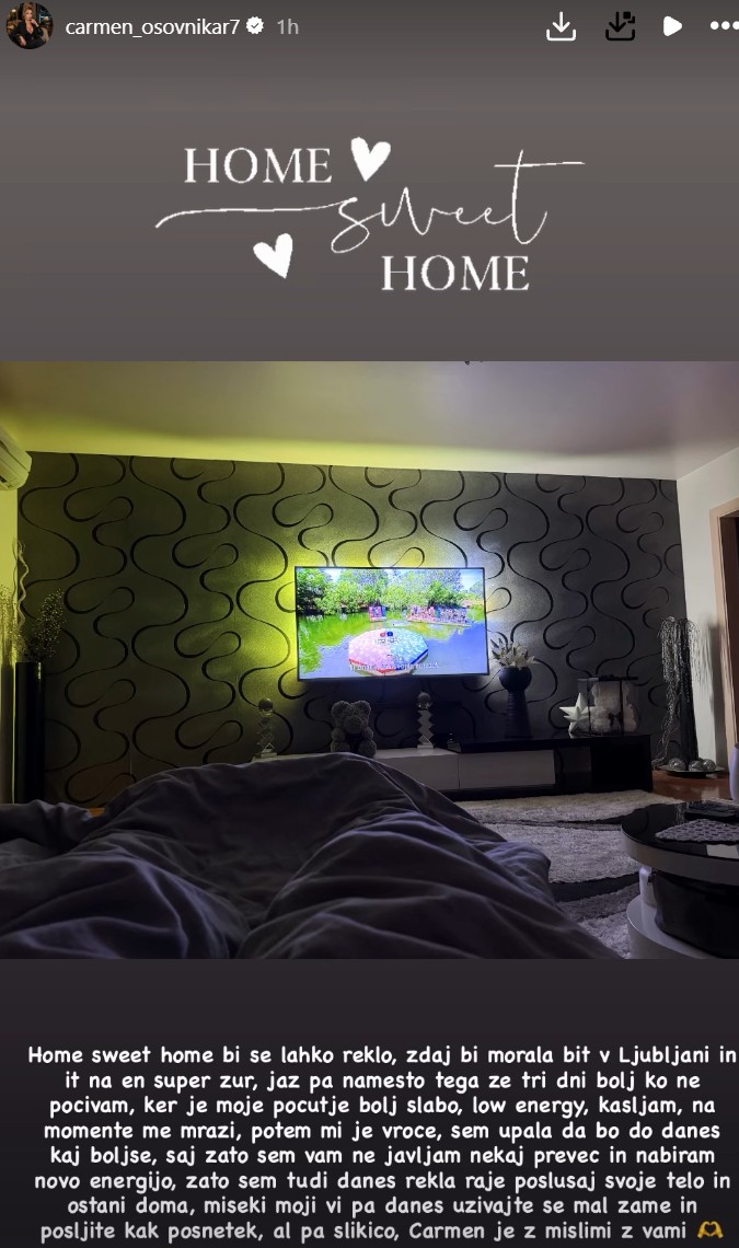 Carmen se ne počuti dobro