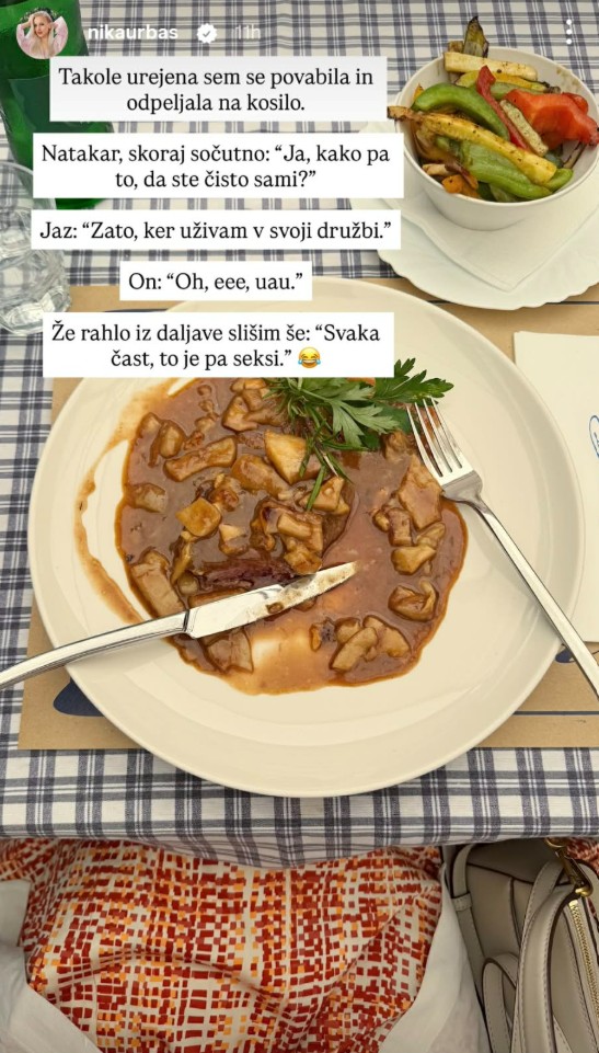 Nika je sama šla na kosilo