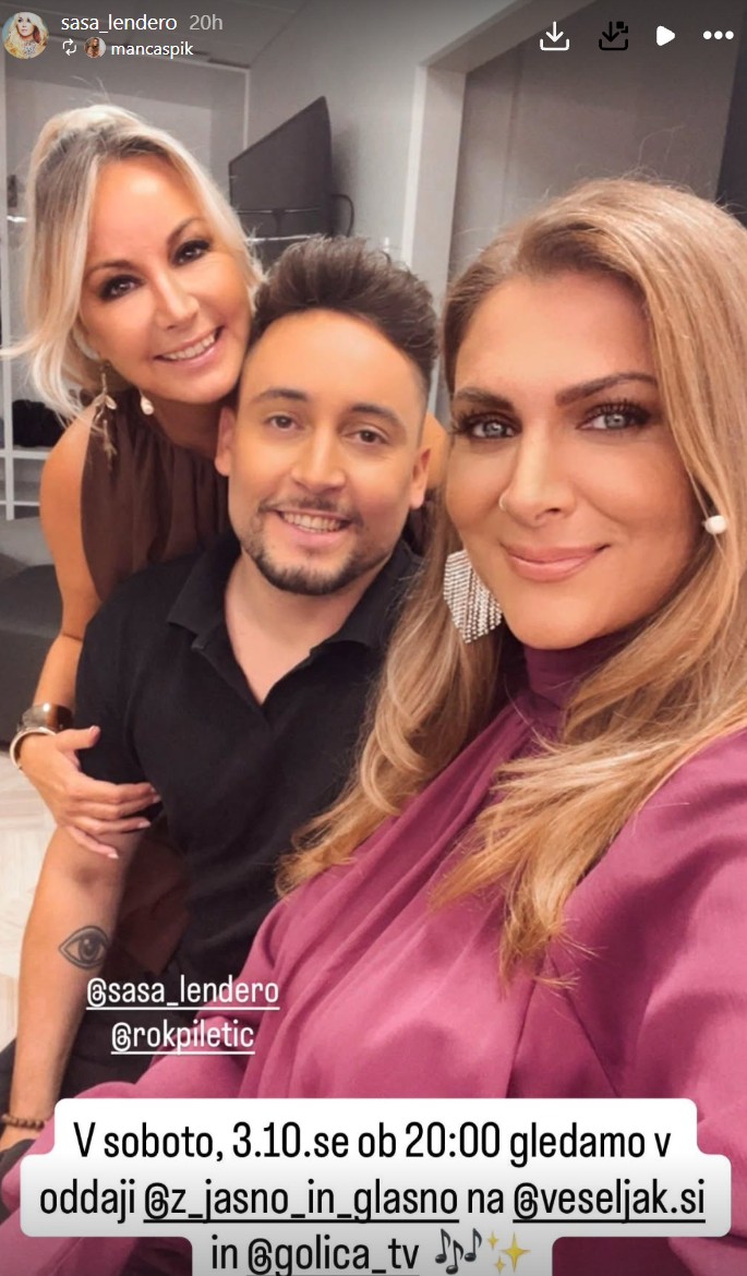Rok v dobri družbi. Vir: Instagram
