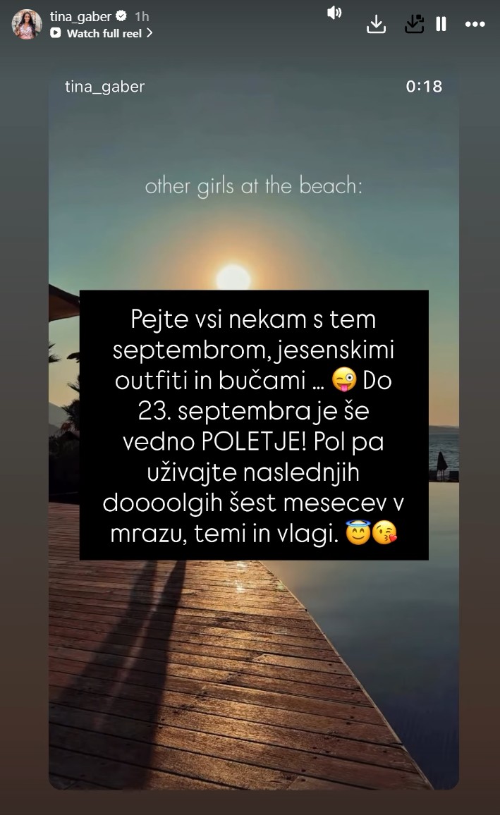 Tina še noče jeseni