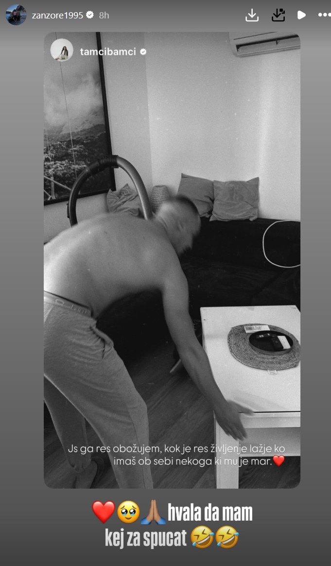 Žan je priden. Vir: Instagram